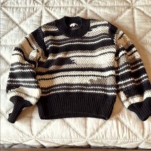 Black and White Striped women’s Sweater